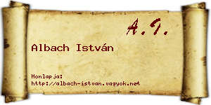 Albach István névjegykártya