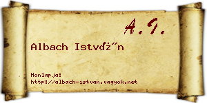 Albach István névjegykártya