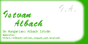 istvan albach business card